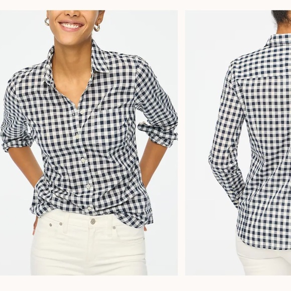 J Crew Pink Gingham lightweight cotton signature fit Button Shirt Women’s Sz XS - Picture 7 of 7